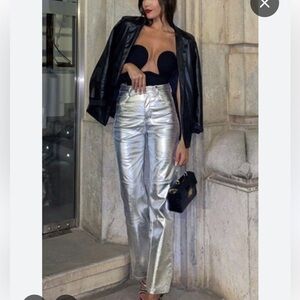 Zara woman’s Silver Wide Leg Pants